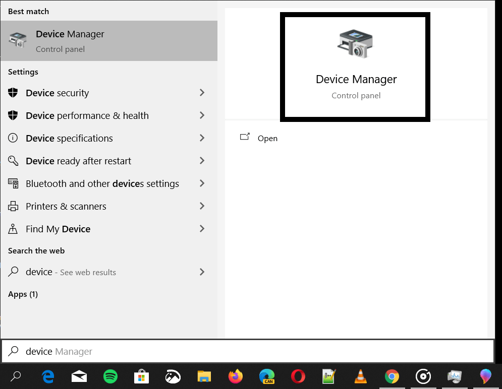 device manager search