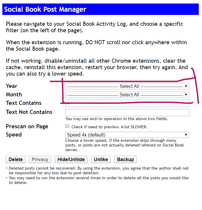 Social Book Post Manager time-period selector.png