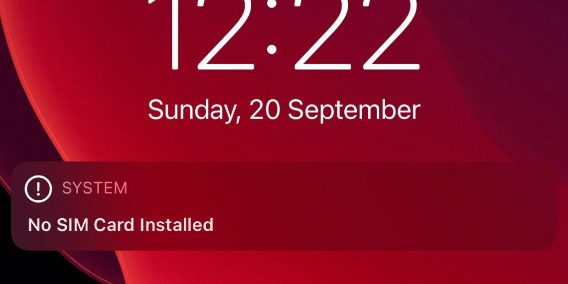 No SIM Card Installed