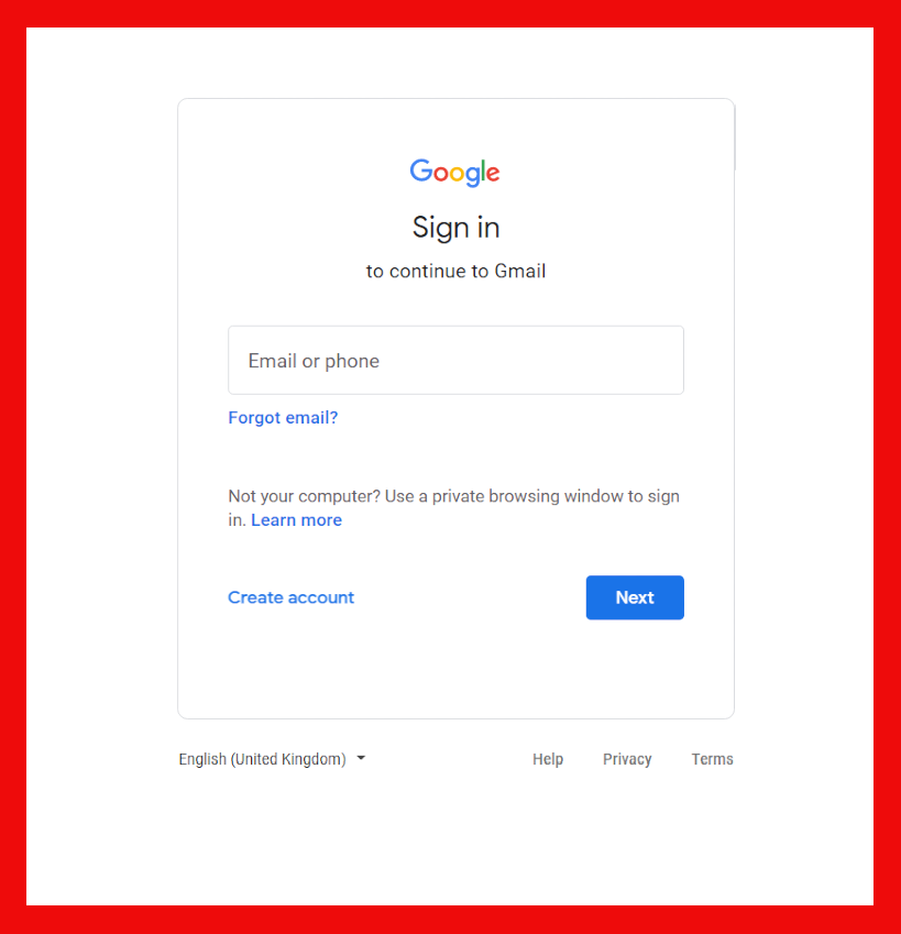 Gmail sign in