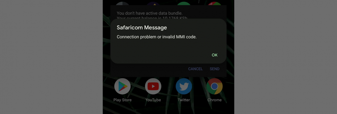 Connection problem or invalid MMI code