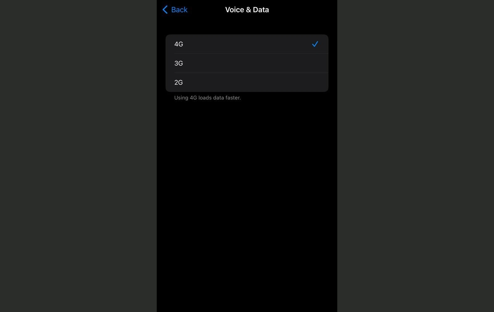Manual Network Selection on iPhone