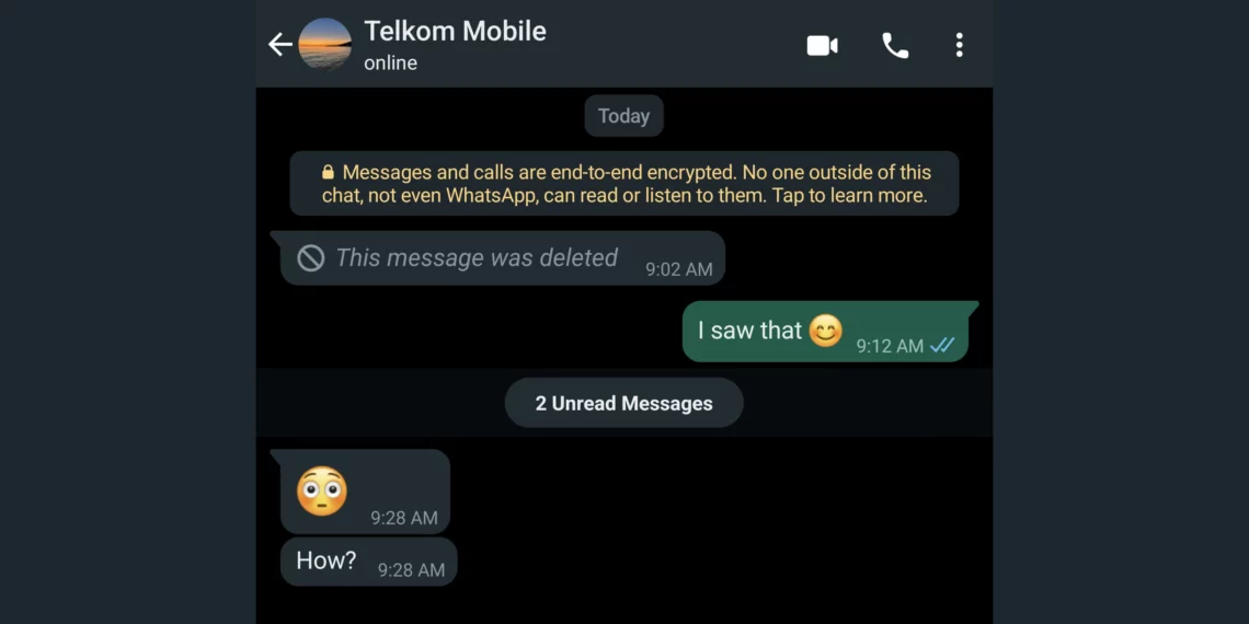 WhatsApp - This message was deleted