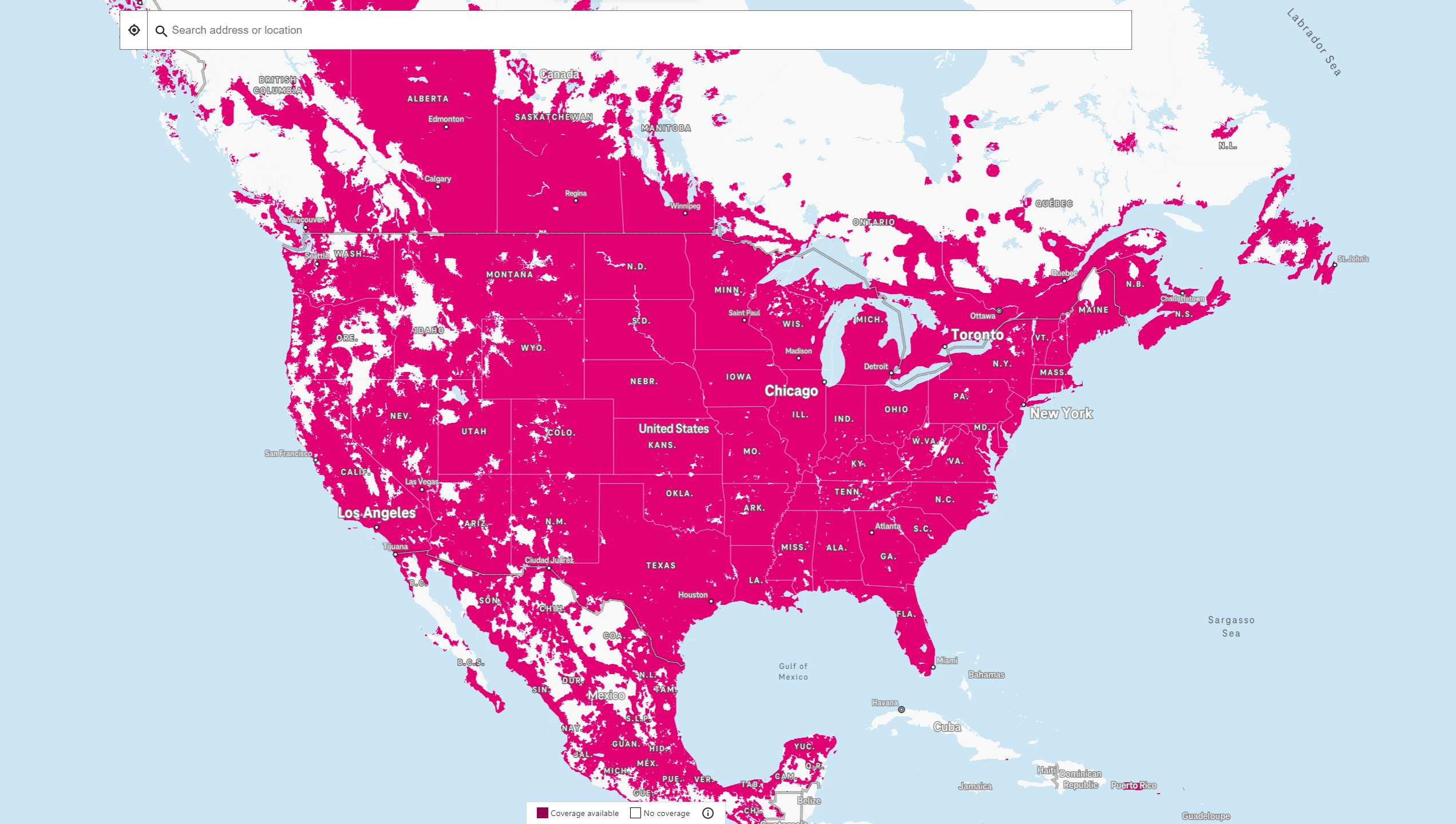 T-Mobile Network Coverage Map
