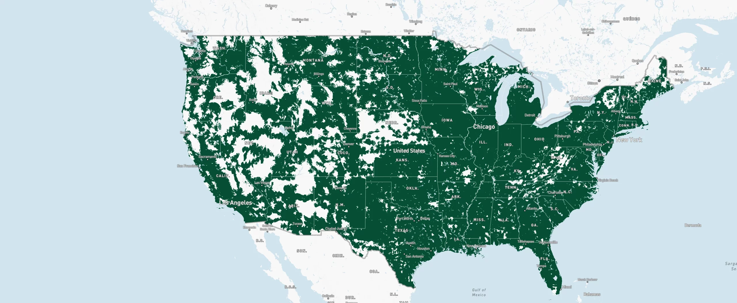 Ultra Mobile Network Coverage Map